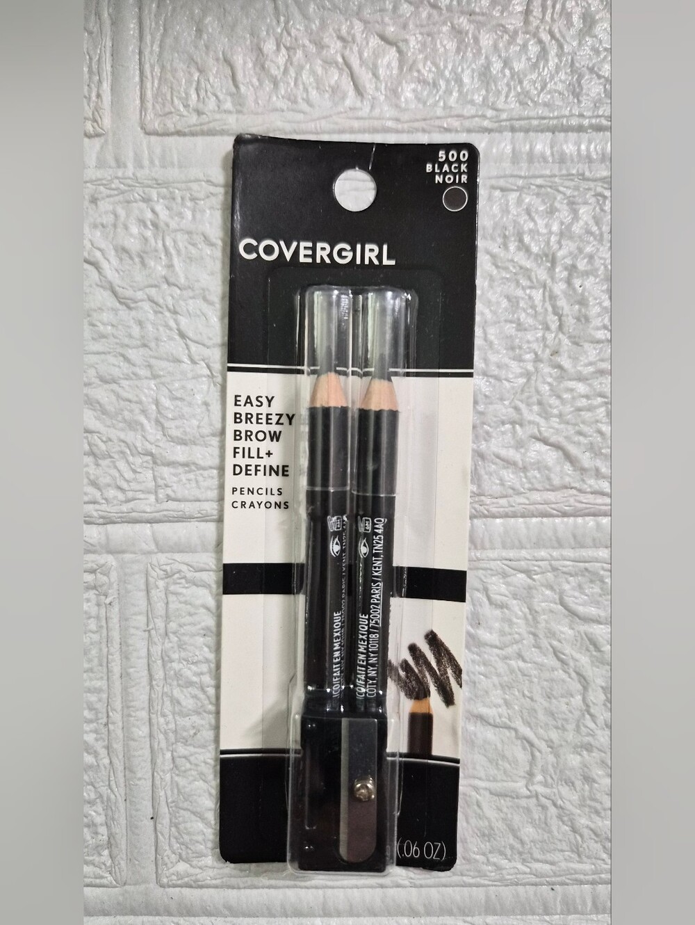 two-pack of CoverGirl Easy Breezy Brow Fill + Define Pencils in shade 500 Black